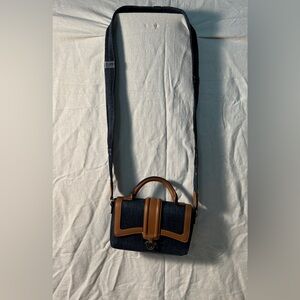 EUC: True Religion Mini Denim Satchel Crossbody Handbag